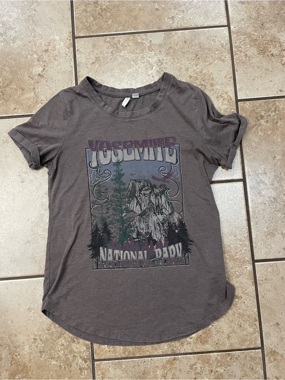 Yosemite National Park Graphic womens Tee - Brown